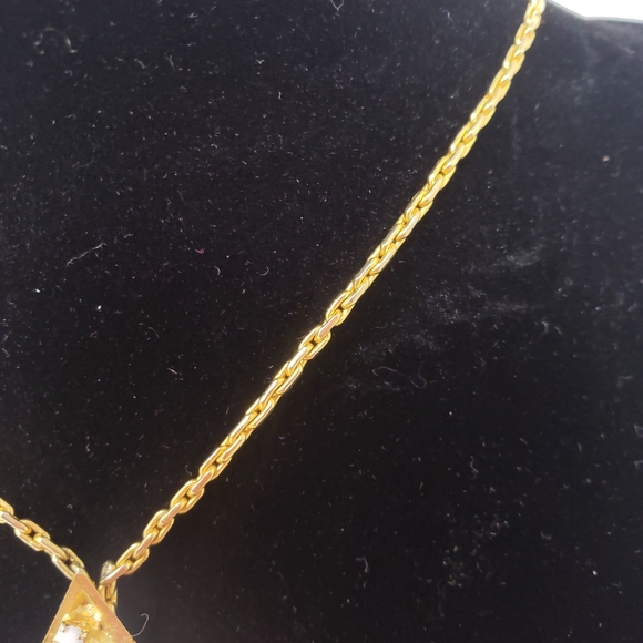 Alice Caviness Necklace Vintage Gold White Tassel - Picture 5 of 8